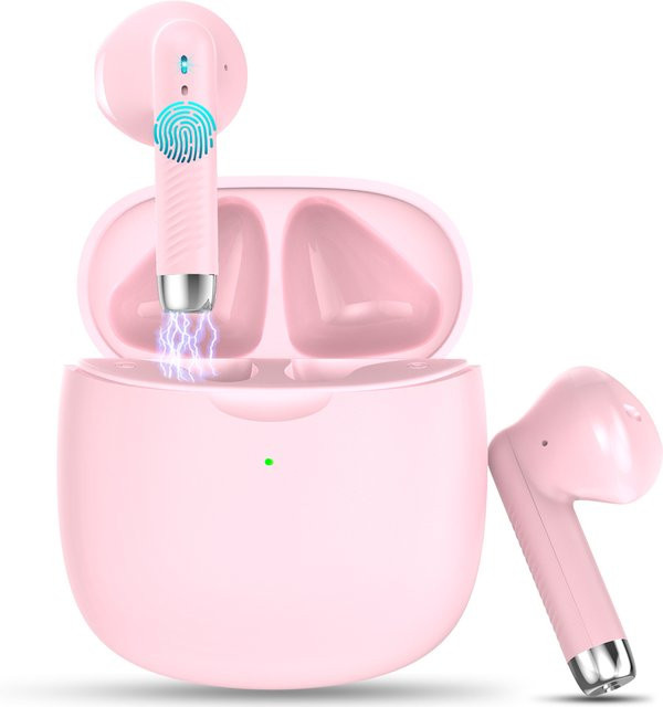 Drsaec Bluetooth 5.3 In-Ear Kopfhörer mit Noise Cancelling und Mikrofon in Pink - Bild 1