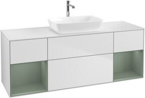 V&B Waschtischunterschrank Finion in Weiß lackiert, Breite: 160 cm, Tiefe: 50,1 cm, Höhe: 50,1 cm - Bild 1