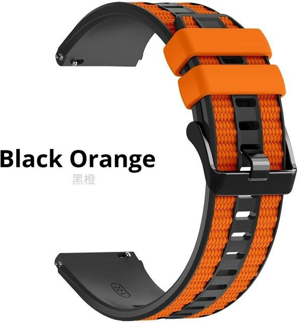 XIAOLU Uhrenarmband Silikon, 22 mm, orange, Unisex - Bild 1