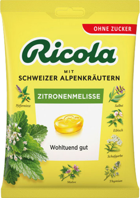 Ricola Zitronenmelisse Hustenbonbons ohne Zucker 75 g - Bild 1