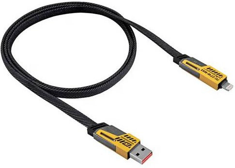 Akyga USB-Kabel AK-USB-57 Grau mit USB-A auf USB-C und Lightning, Länge: 1 m - Bild 1