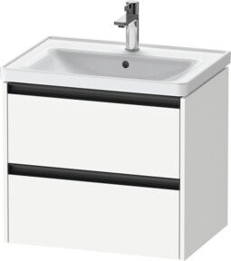 Duravit Waschtischunterschrank Ketho.2 in Weiß mit 2 Schubladen, wandhängend, B/T: 63,4 x 45,5 cm - Bild 1