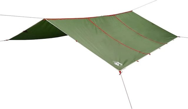 vidaXL Tarp aus Polyester in Grün, wasserdicht, B/T: 420 x 440 cm - Bild 1