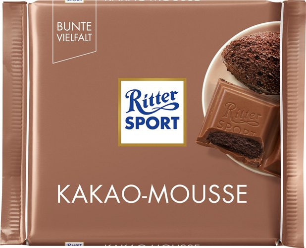 Ritter Sport Bunte Vielfalt Kakao-Mousse Schokoladentafel 100 g - Bild 1