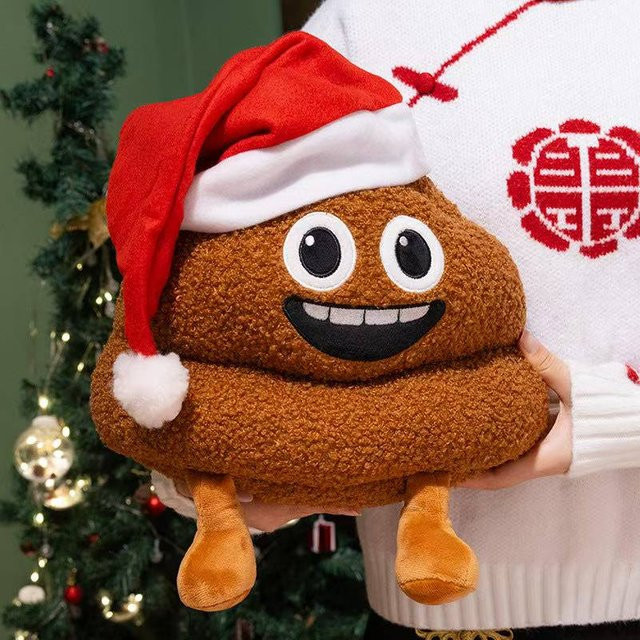 Weihnachts-Kackhaufen-Kissen, Kawaii Plüschtier Puppe, 35cm, ab 14 Jahre - Bild 1