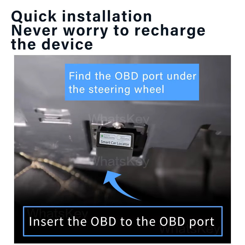 Auto-OBD-Tracker L1 mit Find My App für Apple als GPS Fahrzeug-Locator zur Anti-Verlust-Verfolgung in Schwarz - Bild 4