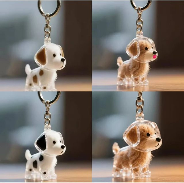 MINISO Schlüsselbund, Hund, Transparent - Bild 1