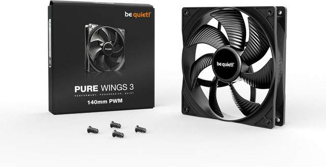be quiet! Pure Wings 3 Gehäuselüfter Schwarz B/H/T: 140 x 25 x 140 mm - Bild 2