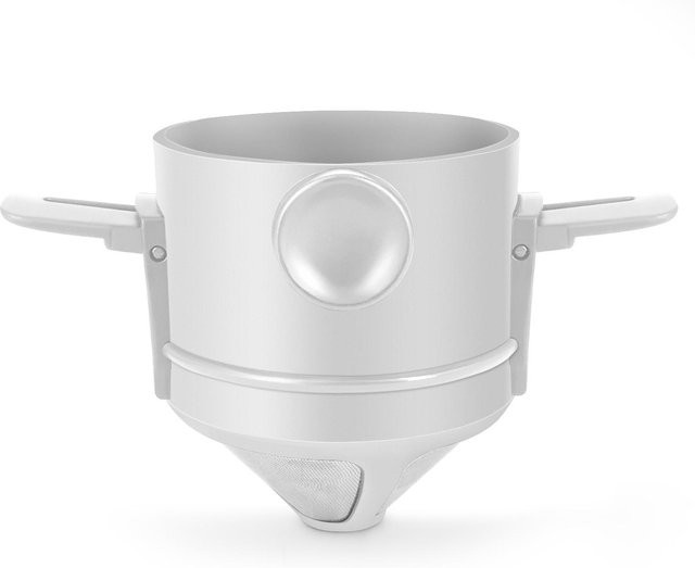Decdeal Zusammenklappbarer tragbarer Kaffeefilter und Kaffeetropfkegel für Tropfenkaffee und Tee in Weiß - Bild 1