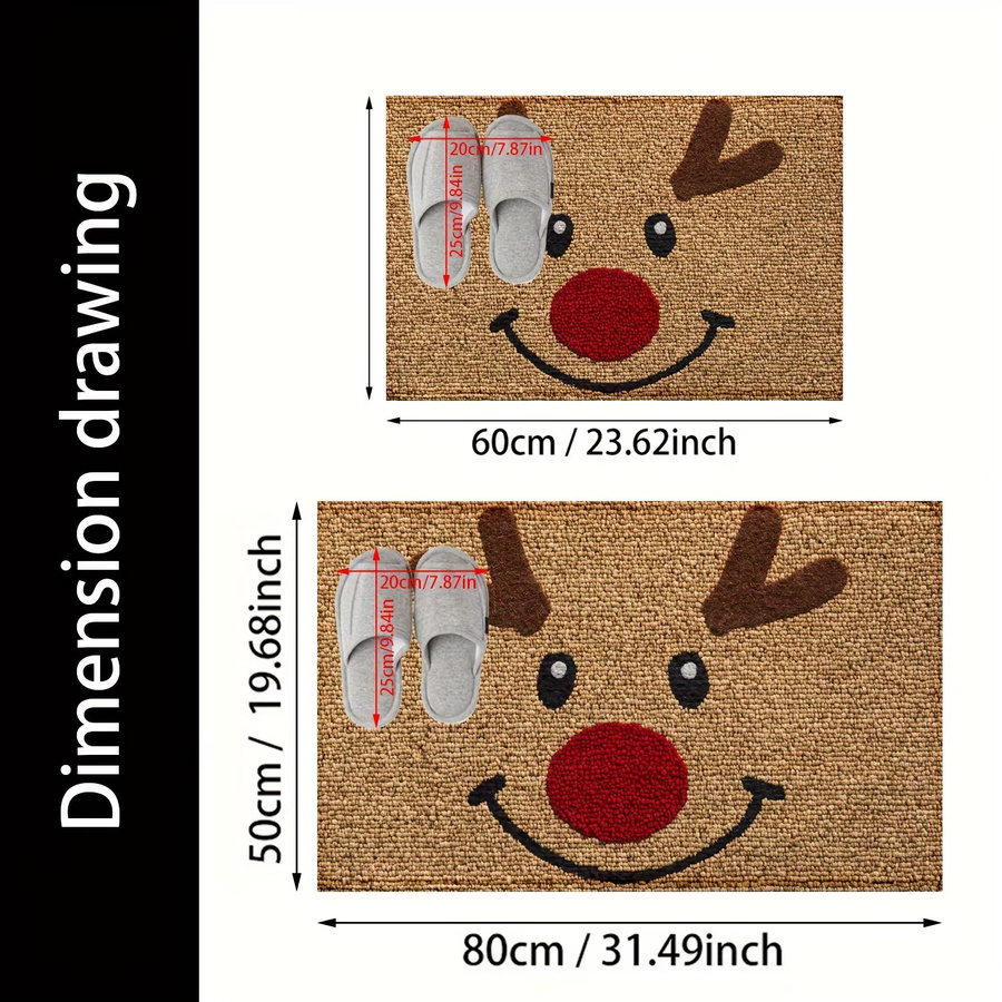 VIKAMA Cartoon 2D Teppich Fußmatte mit Tier-Motiv, Mehrfarbig, B/T: 60 x 40 cm - Bild 2