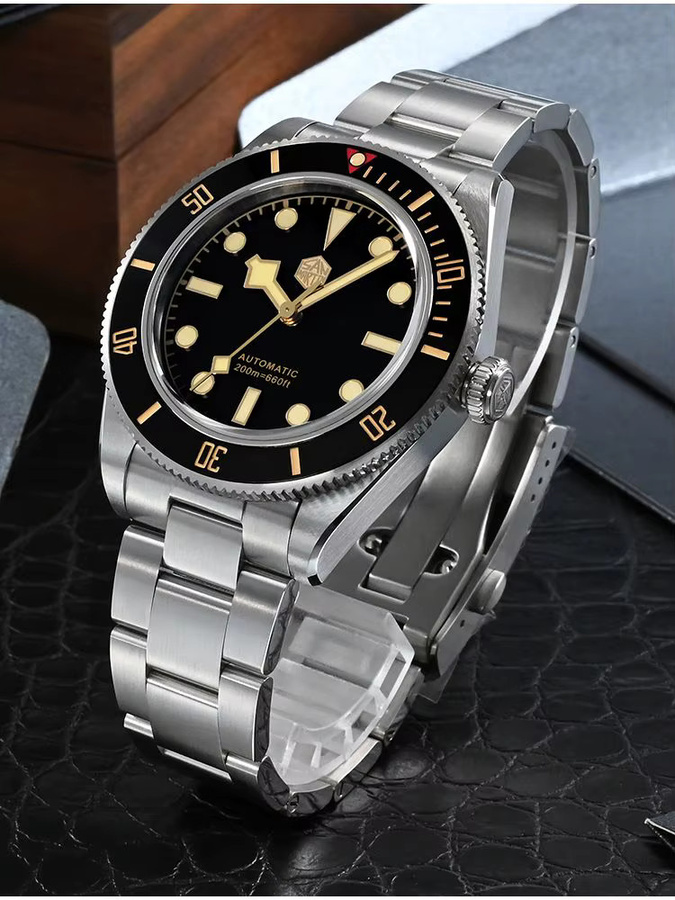 San Martin Armbanduhr, Automatik, Edelstahl, 40 mm, Blau, Herren - Bild 5