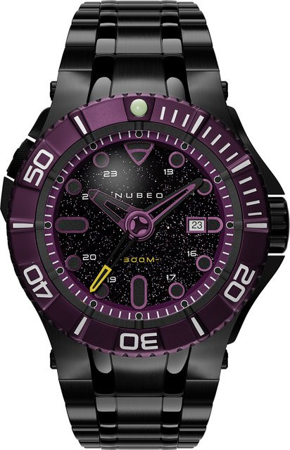 Nubeo Herrenuhr Manta, Automatik, Edelstahl, 54 mm, Schwarz, 30 ATM - Bild 1