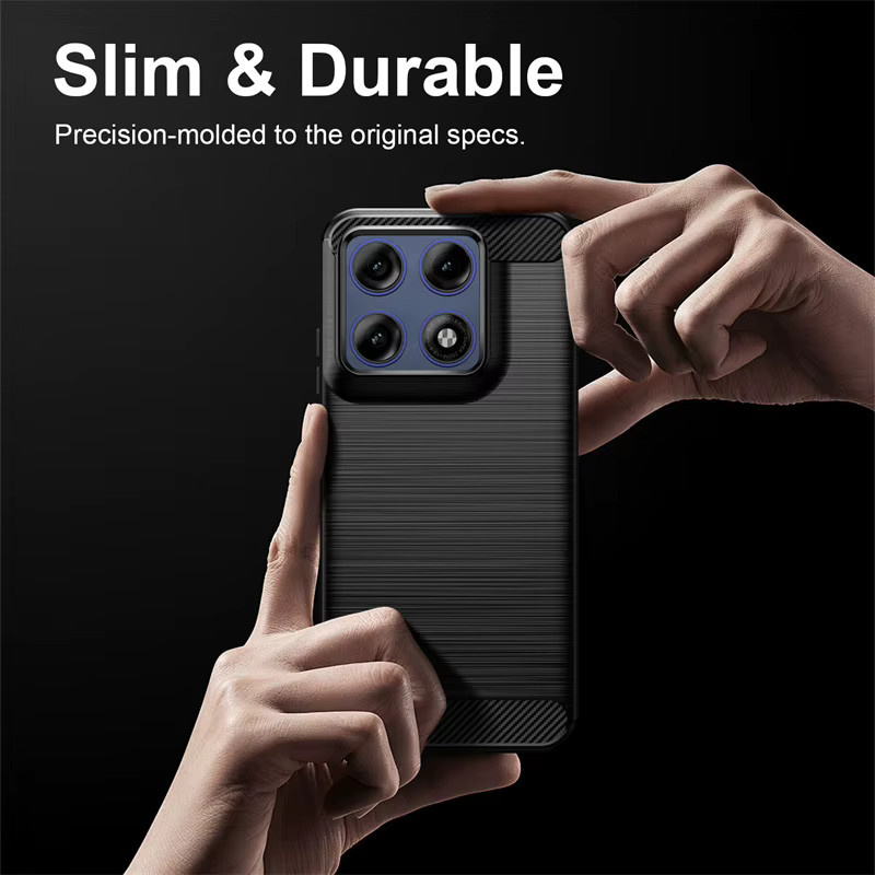 Rutschfeste und flexible TPU-Schutzhülle für Motorola Edge 70 Pro und Moto Edge 70 Fusion in Schwarz - Bild 2