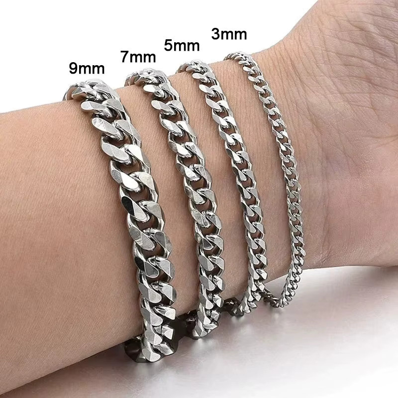 DAIPAN Kette Armband, Edelstahl, Silber, Unisex - Bild 2