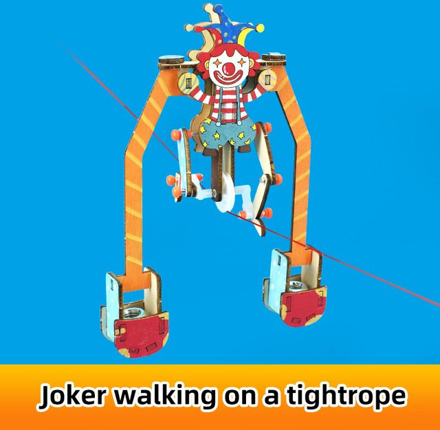U-Angel-1988 DIY Joker geht auf einem Seil, Wissenschaftsexperiment-Set, Holz, ab 4 Jahren - Bild 1