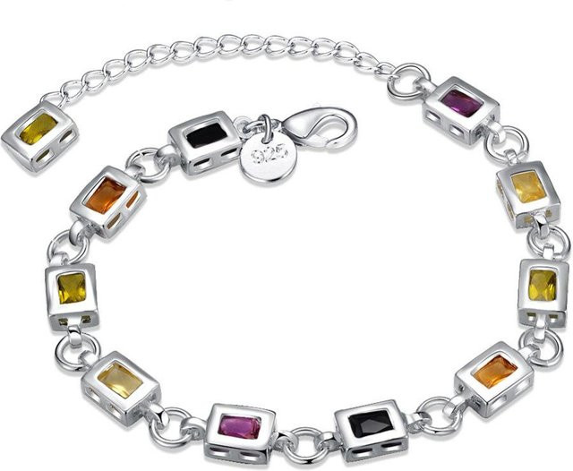 DOTEFFIL Armband, 925 Silber, Zirkonia, Damen, 20 cm - Bild 1