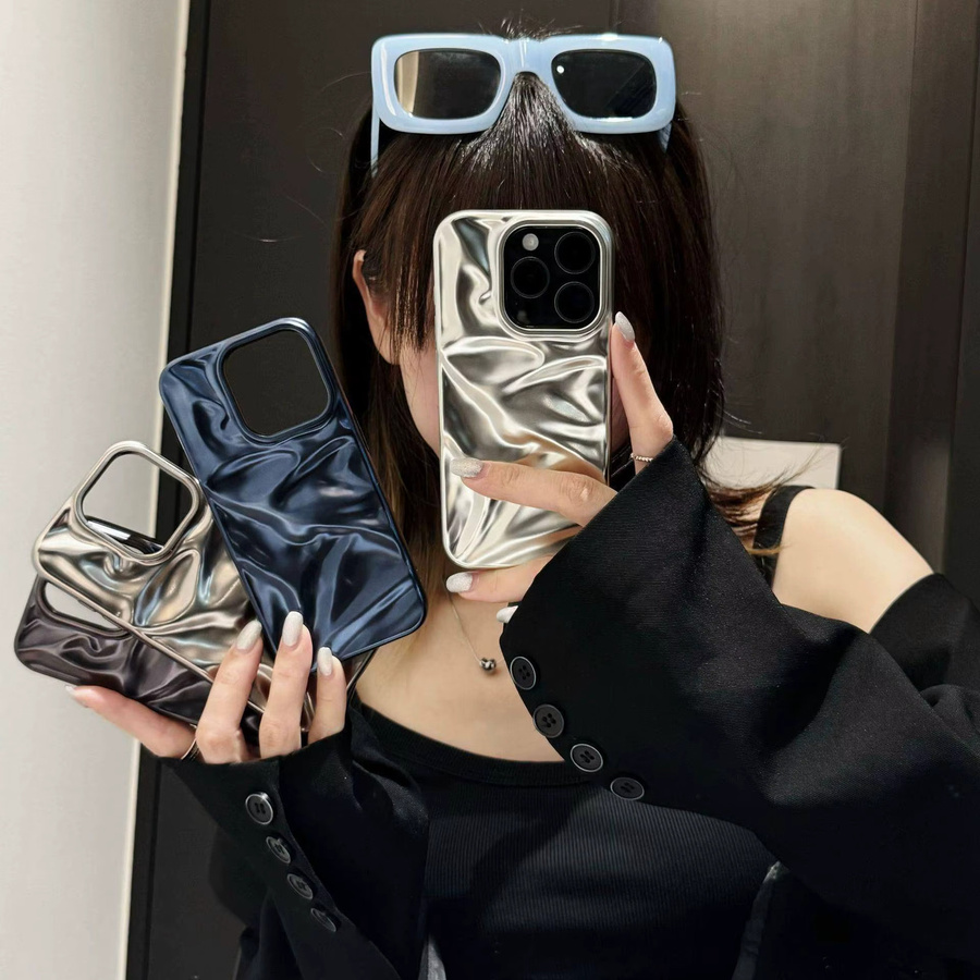 NUCWIN Handyhülle mit 3D-Wellenmuster in Blau für iPhone 11 bis iPhone 17 Pro Max und Air - Bild 2