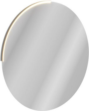 Fackelmann Moon Spiegel mit LED Leuchte rund silberfarben B/H/T: 80 x 80 x 0,6 cm - Bild 1