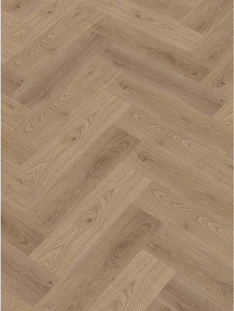 Check One Click-Vinylboden Altenwald Eiche Herringbone in Braun in Holzoptik - Bild 1