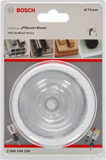 Bosch PRO Multi Material PC Plus Lochsäge für Holz und Metall in Silber, Durchmesser: 73 mm, Tiefe: 44 mm - Bild 2