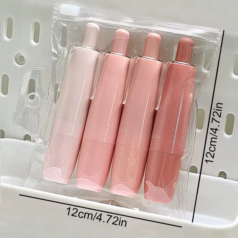 4er-Set doppelseitiges Klebeband mit Punkten in Pink für Basteln, Scrapbooking und Büro - Bild 1