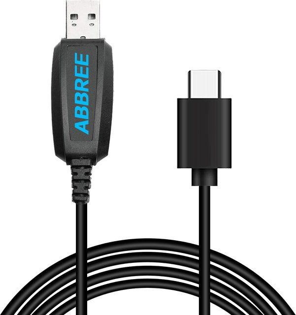 ABBREE Original USB-Programmierkabel für AR-7600 V1/V2 und AR-W5 Mobile Walkie Talkie Autoradio in Schwarz - Bild 1