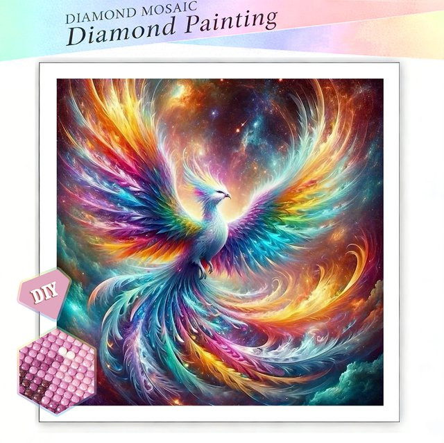 EverShine 5D-Diamantgemälde Phönix DIY-Mosaik für Erwachsene in Multicolour zur modernen Wanddekoration - Bild 1