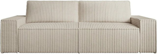 Vente-unique Sofa Amelia in Beige mit geripptem Cord Bezug, Breite: 230 cm