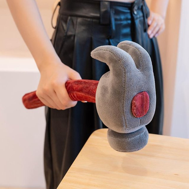 Yiran toy Simulation Werkzeug Plüschpuppe, Plüschtier, 40cm, Grau - Bild 1