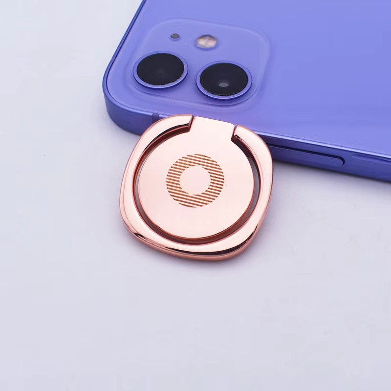 Magnetischer ultradünner Fingerringhalter aus Metall für iPhone in Gold, drehbarer Handyhalter und Ständer - Bild 6