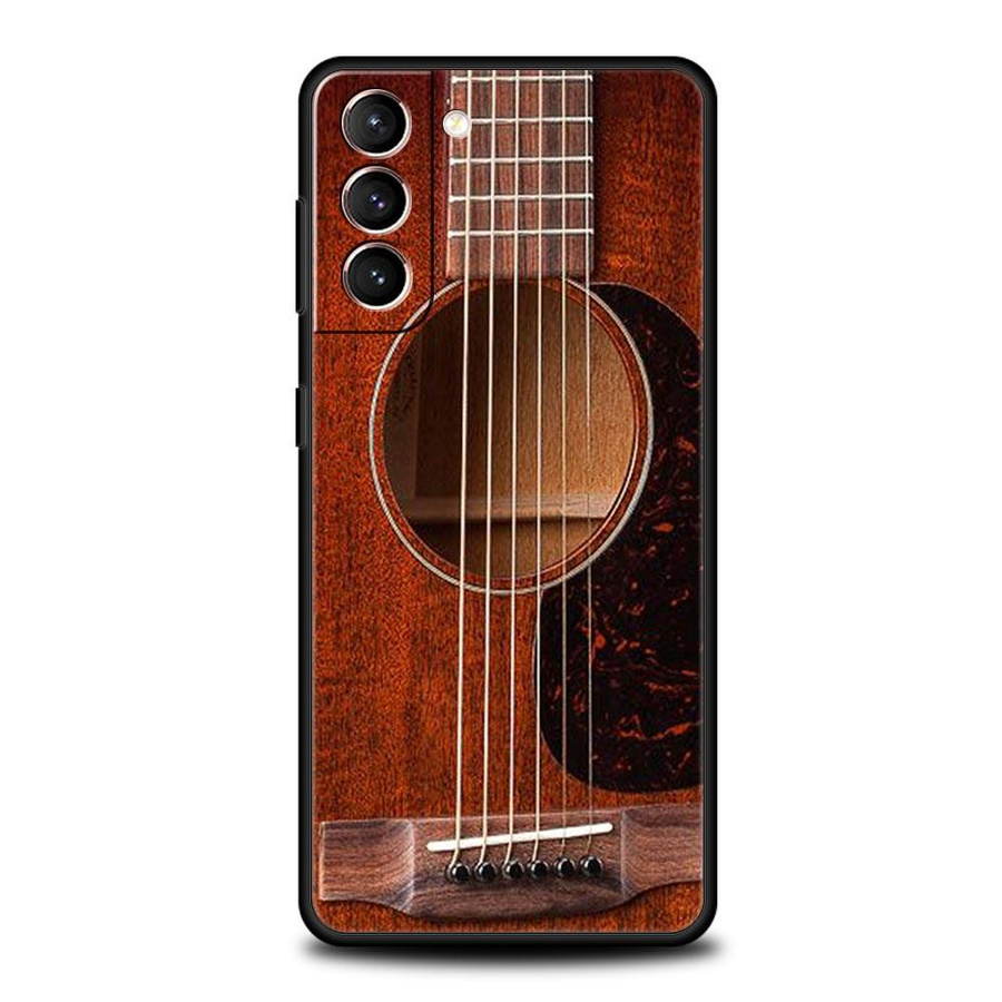 Handyhülle mit Musikinstrument-Design für Samsung Galaxy S24 S23 S22 S21 S20 S10 S9 Ultra 5G in Schwarz oder Braun - Bild 2