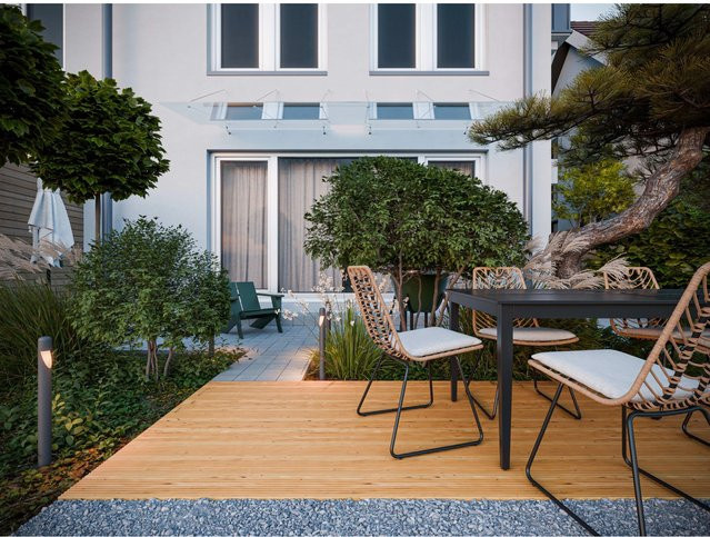 Woodtex Terrassendiele Douglasie braun B/H: 13,8 x 24 mm, Länge: 400 cm - Bild 1
