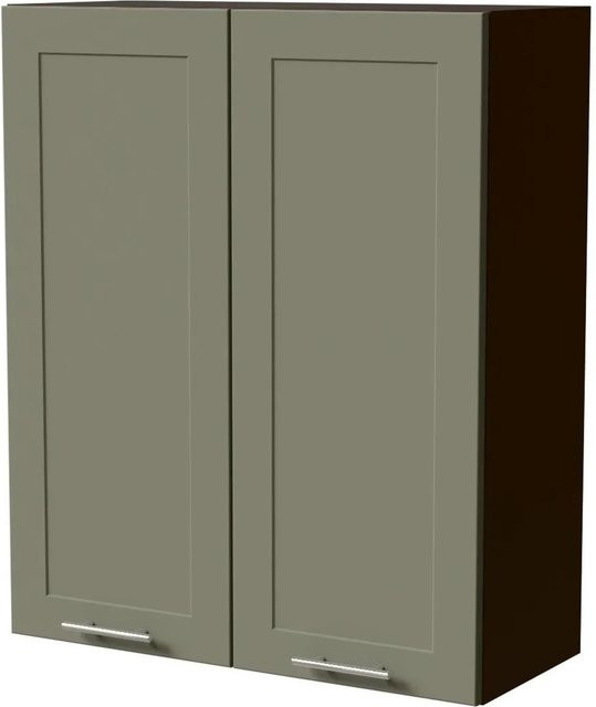 Feldmann-Wohnen Hängeschrank Oslo W4/80 in Lava und Reed Green Matt mit Rahmenoptik, B/T/H: 80 x 32,5 x 96 cm - Bild 1