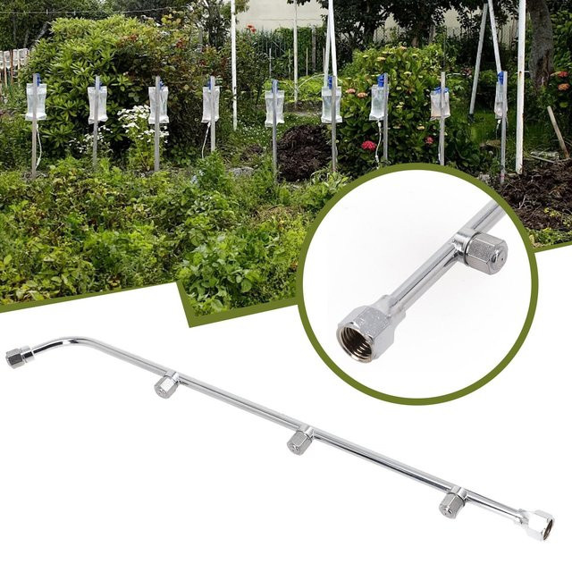 Star Garden Elektrischer Edelstahl Sprinkler mit 4 Köpfen in Silber - Bild 1