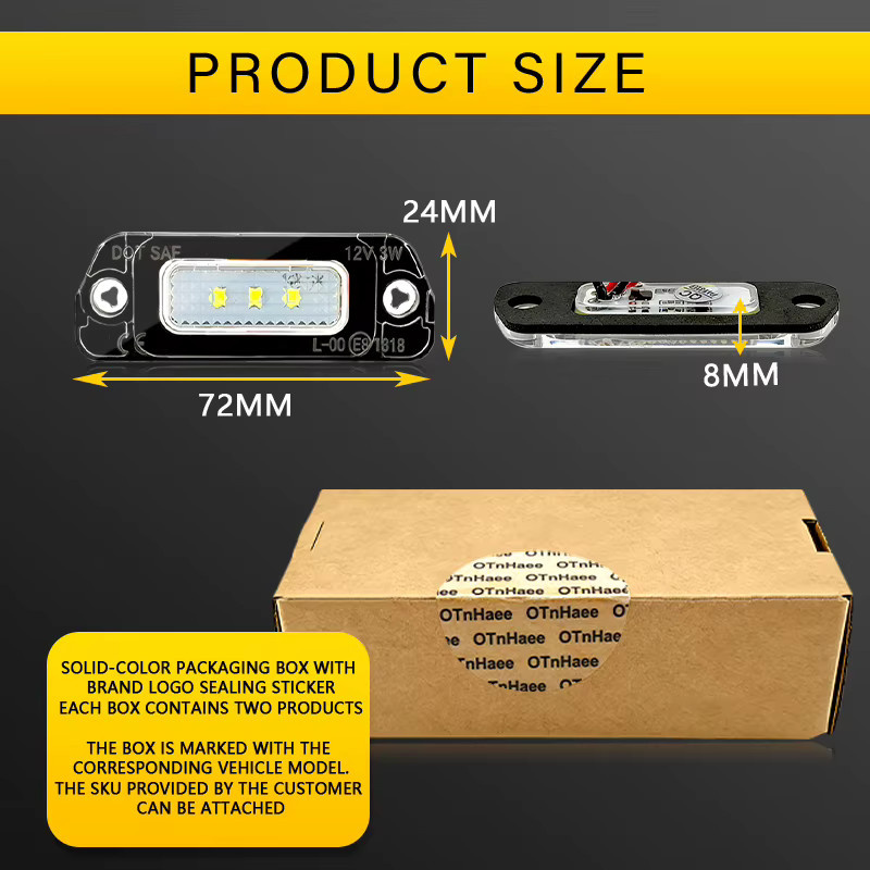 2er-Set LED Kennzeichenbeleuchtung passend für Mercedes-Benz X164 W164 W251 GL ML R-Klasse (2006-2012) - Bild 5