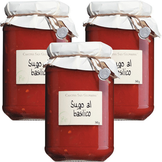 Cascina San Giovanni Sugo al Basilico 3 x 340 g - Bild 1