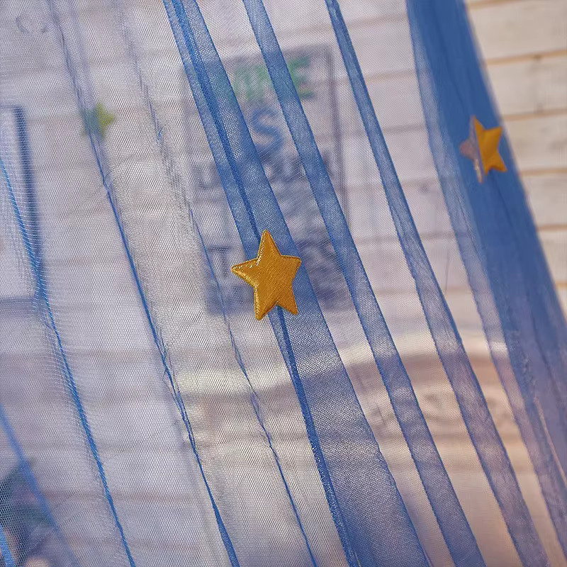 EGW Moskitonetz Baldachin für Kinder in Stern-Dekor, Blau - Bild 2