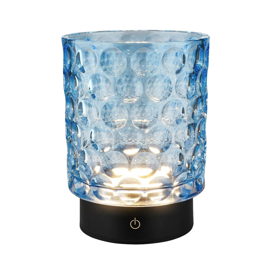 Brilo Akku-LED-Tischleuchte Sunora aus Glas in Blau, dimmbar mit Touch-Funktion - Bild 2