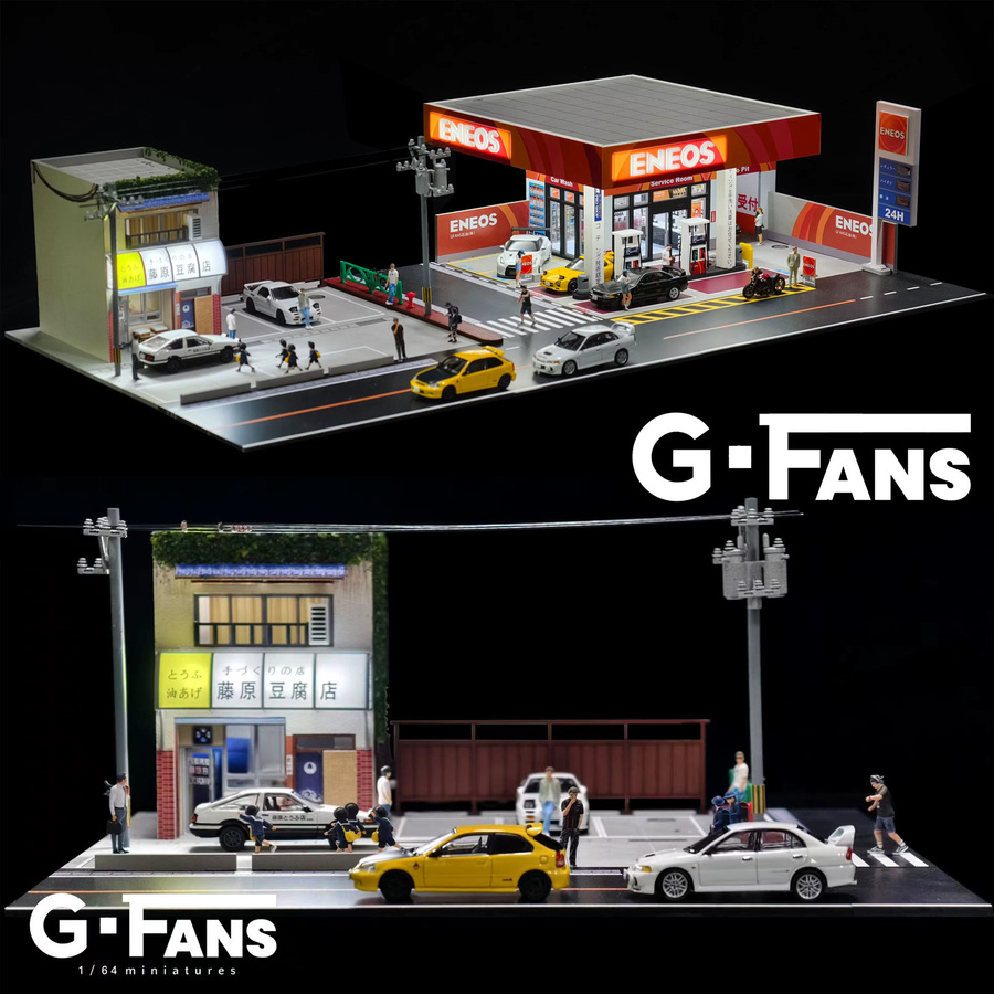 Meiduoxing Diecast Auto Garage Diorama, Modell Miniatur Parkplatz Szene, Maßstab 1:64 - Bild 2