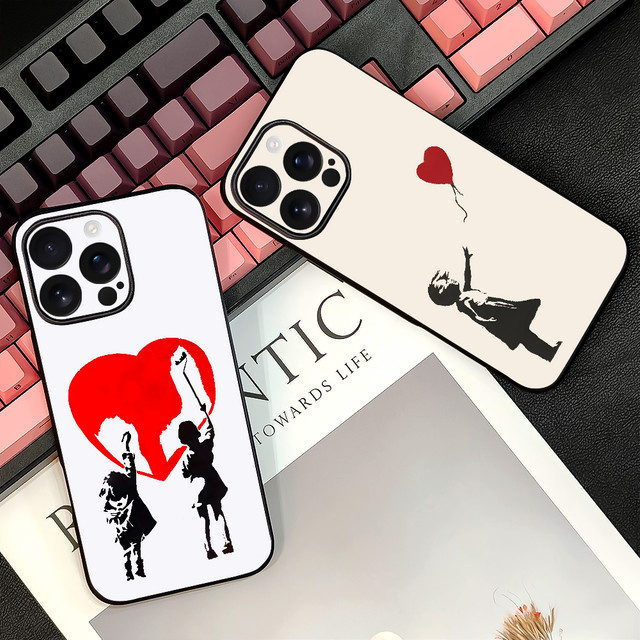 Graffiti-Künstler B-Banksy Handyhülle für Apple iPhone 16, 15, 14, 13, 12, 11 (Pro, Max, Plus, Mini) aus weichem TPU in Multicolour - Bild 1
