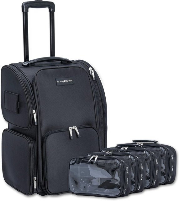 Glamseries Glamroller Trolley mit 4 Taschen-Organisatoren für Make-up in Schwarz - Bild 1