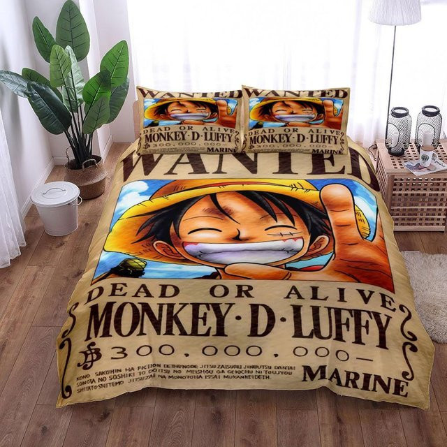 Bettwäscheset Anime One Piece mit Luffy Motiv von Lodestar, 3-teilig, Mehrfarbig, B/H: 155 x 220 cm - Bild 1