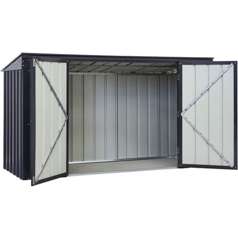 Globel Mülltonnenbox Easy aus Stahl für 3 Mülltonnen, anthrazit grau, B x T: 236 x 101 cm - Bild 8