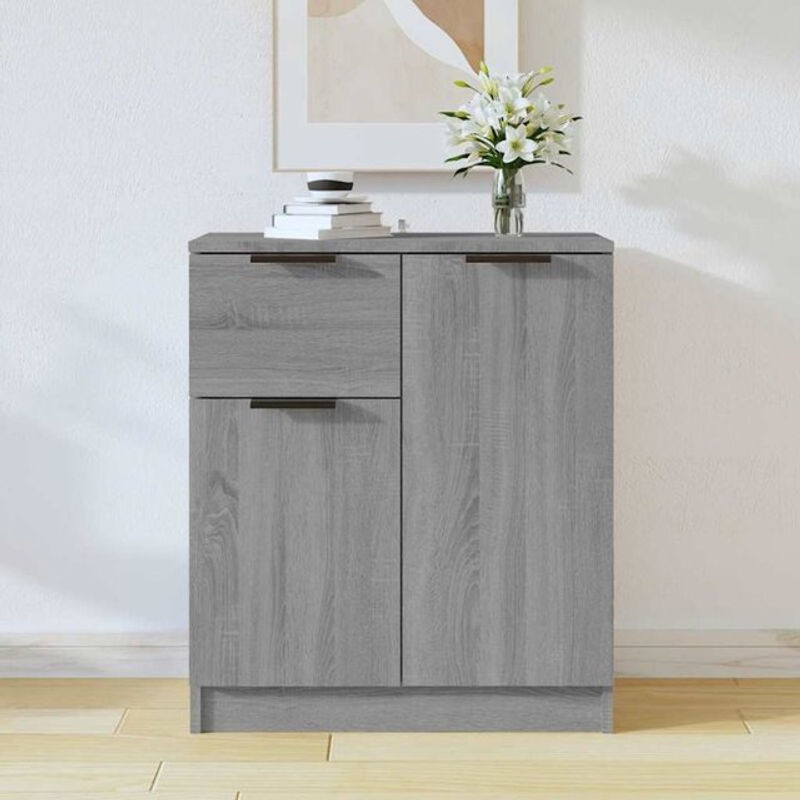 Modernes Sideboard Vidaxl aus Holzwerkstoff in Grau, B/T/H: 60 x 30 x 70 cm - Bild 1