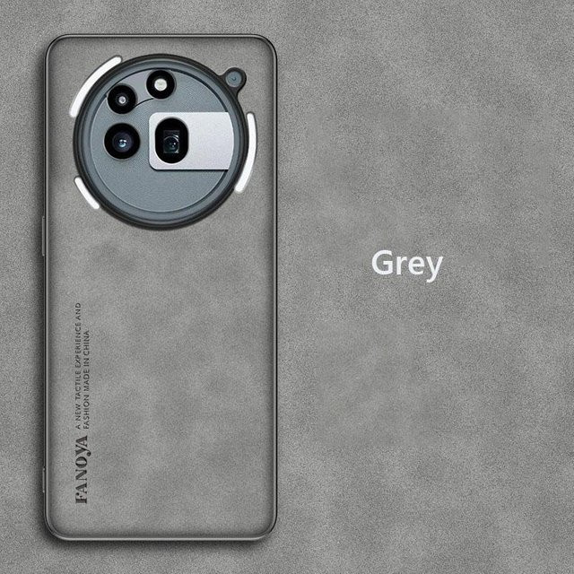 Stoßfeste Silikon-Schutzhülle im Retro-Leder-Look für Nothing Phone 3A Pro in Schwarz, Blau, Grau und Braun - Bild 1
