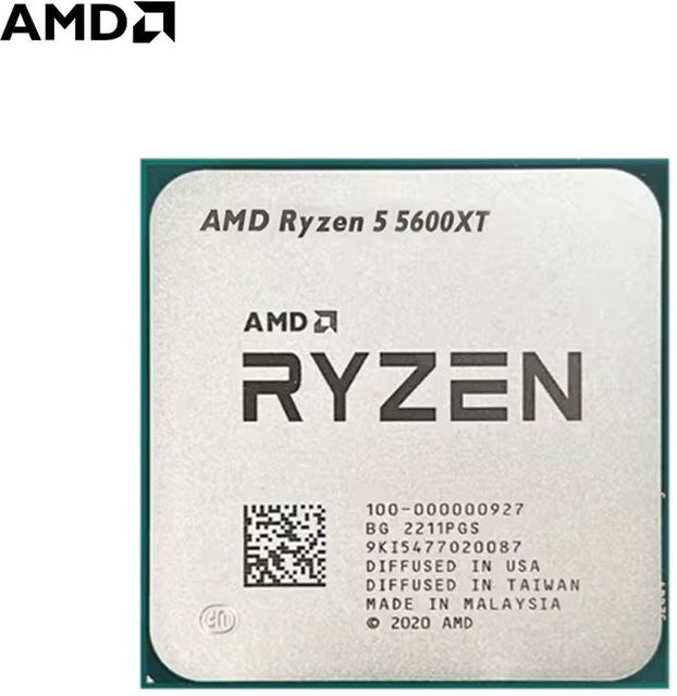 AMD Ryzen 5 5600XT Desktop CPU-Prozessor AM4 mit 6 Kernen und 12 Threads, 3,7 GHz Basistakt, bis zu 4,7 GHz Boost, 32MB L3-Cache - Bild 1