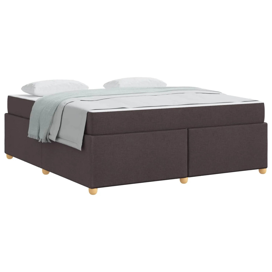 vidaXL Bettrahmen mit Matratze aus Stoff in Dunkelbraun, B/T/H: 180 x 200 x 48 cm - Bild 2