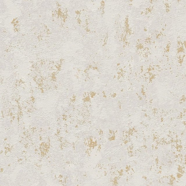 PROFHOME Spachtel Putz Tapete Struktur Metallic in Grau und Gold, Vlies Tapete mit abstraktem Design, Breite: 0,53 m, Länge: 10,05 m - Bild 1