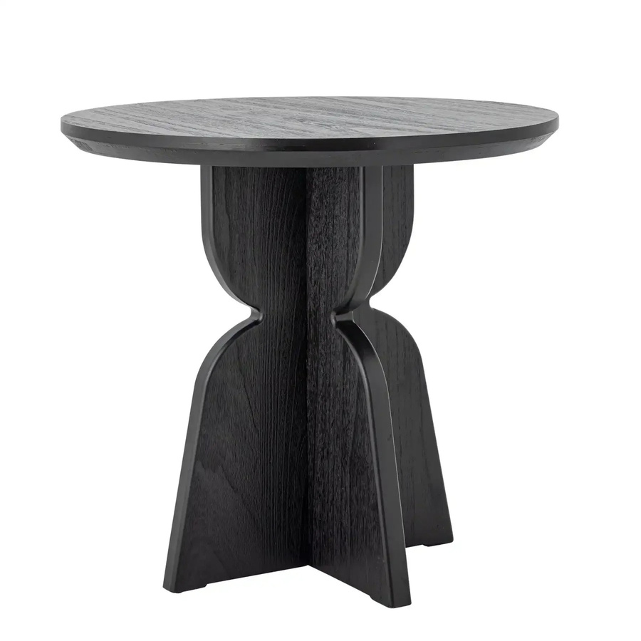 Bloomingville Esstisch Vixen aus Tannenholz, rund, schwarz lackiert, Durchmesser: 80 cm - Bild 1