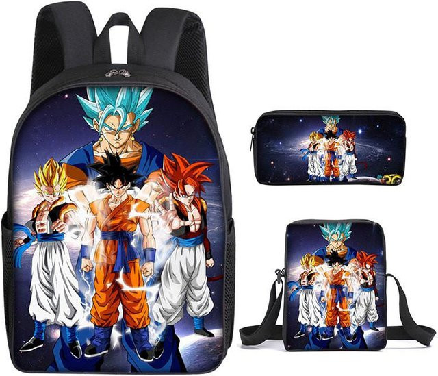 DewBloom Dragon Ball Kinderrucksack-Set aus atmungsaktivem Oxford-Stoff in Multicolour - Bild 1